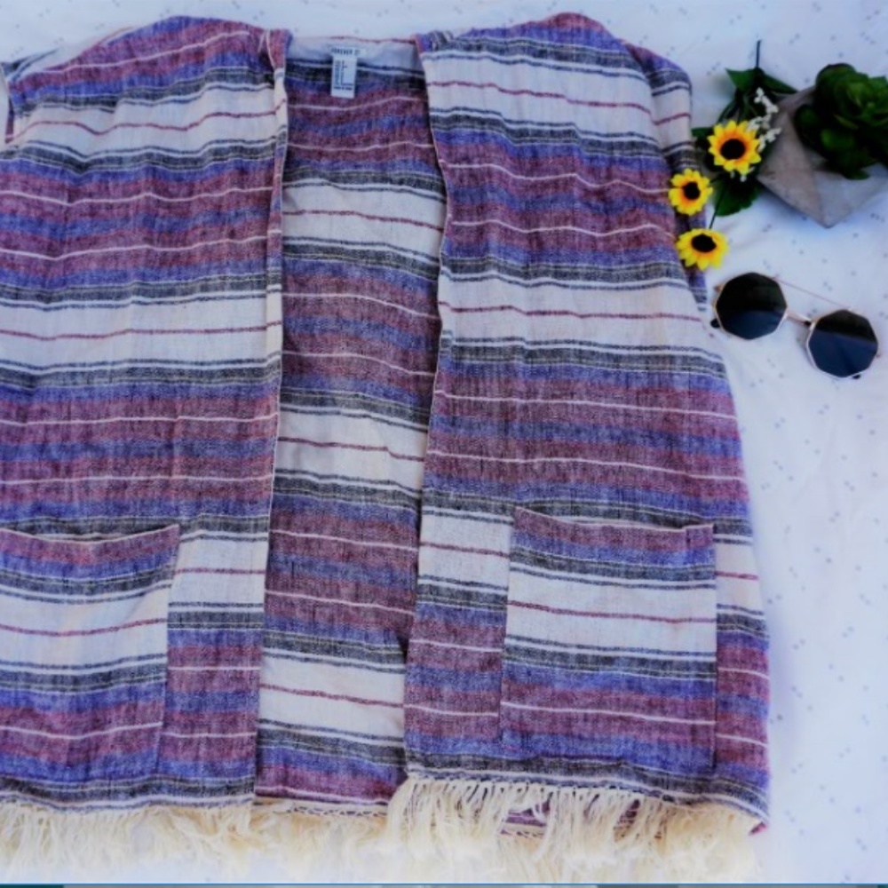 forever 21 cute apache hoodie cardigan size small